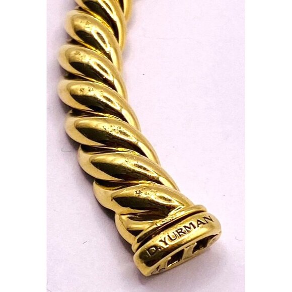 David Yurman Sculpted 18K Yellow Gold  Bracelet 8mm Wide - Picture 3 of 13